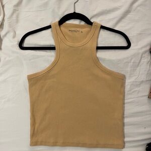 Abercrombie & Fitch yellow cropped tank
